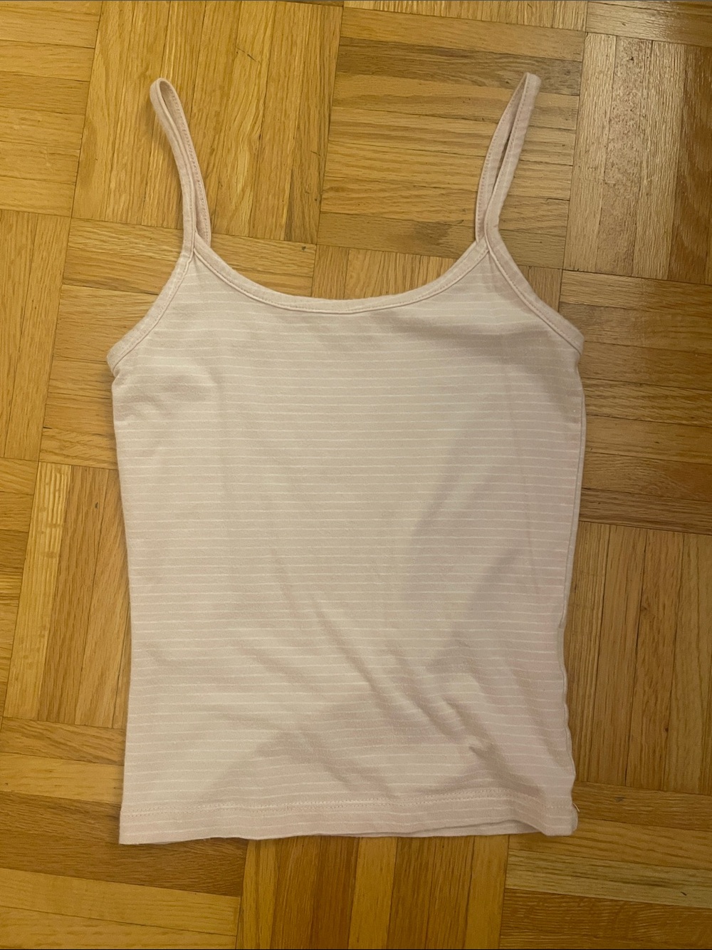 Harlow Light Pink Ribbed Spaghetti Strap Cami